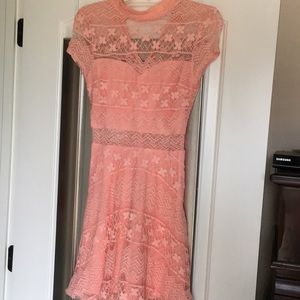 NWOT Coral lace dress